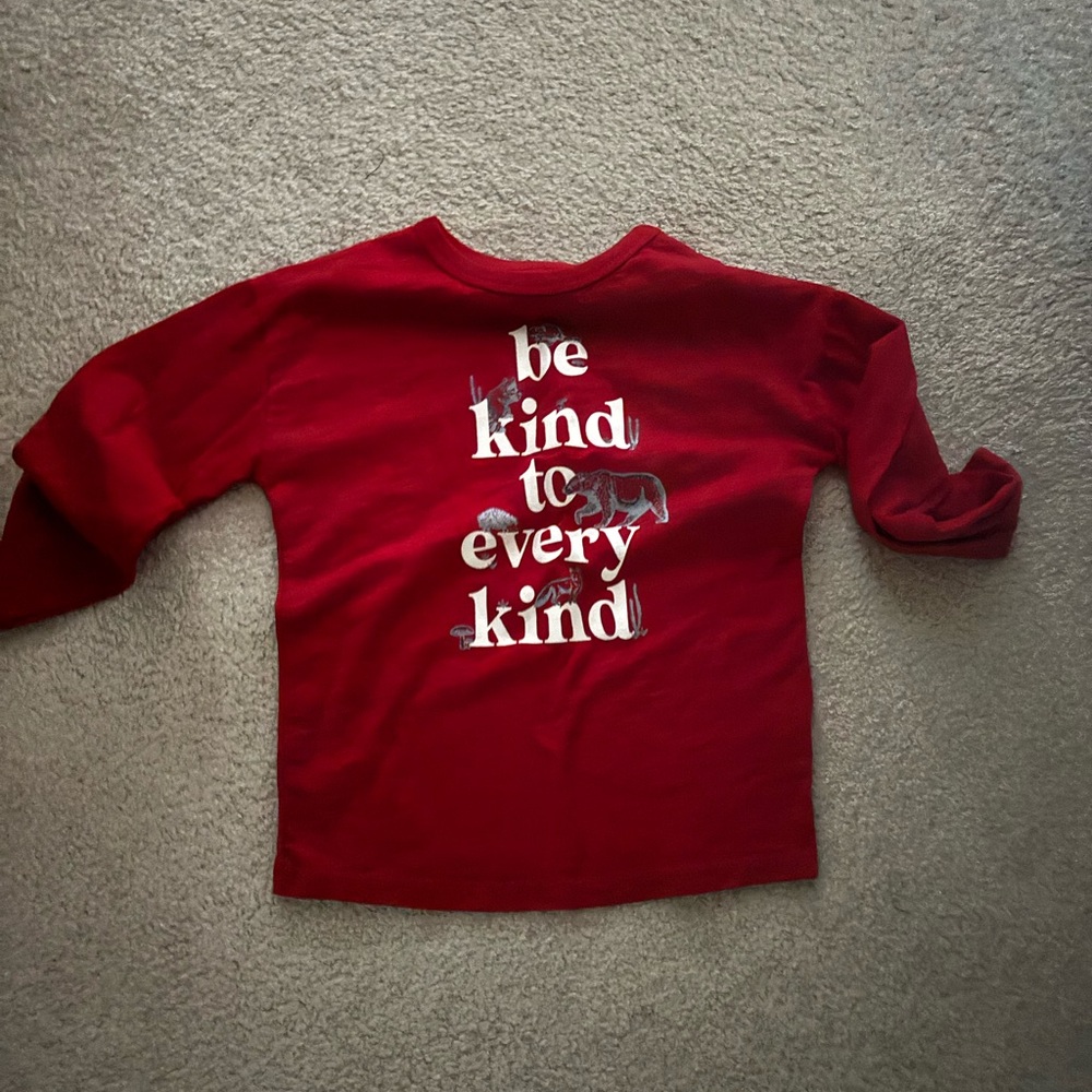 Red Kids Shirt with Inspirational Print
